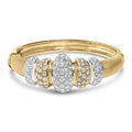 18K Gold 6.00 Cttw Diamond Graduating Dome Bangle Bracelet (G-H Color, VS2-SI1 Clarity)