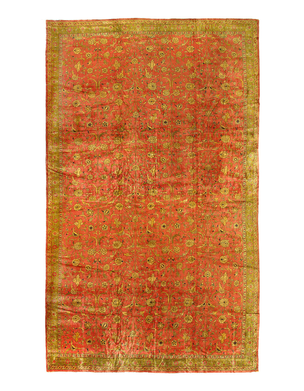 Fine Hand knotted Antique Agra rug 14'9"x25'7"