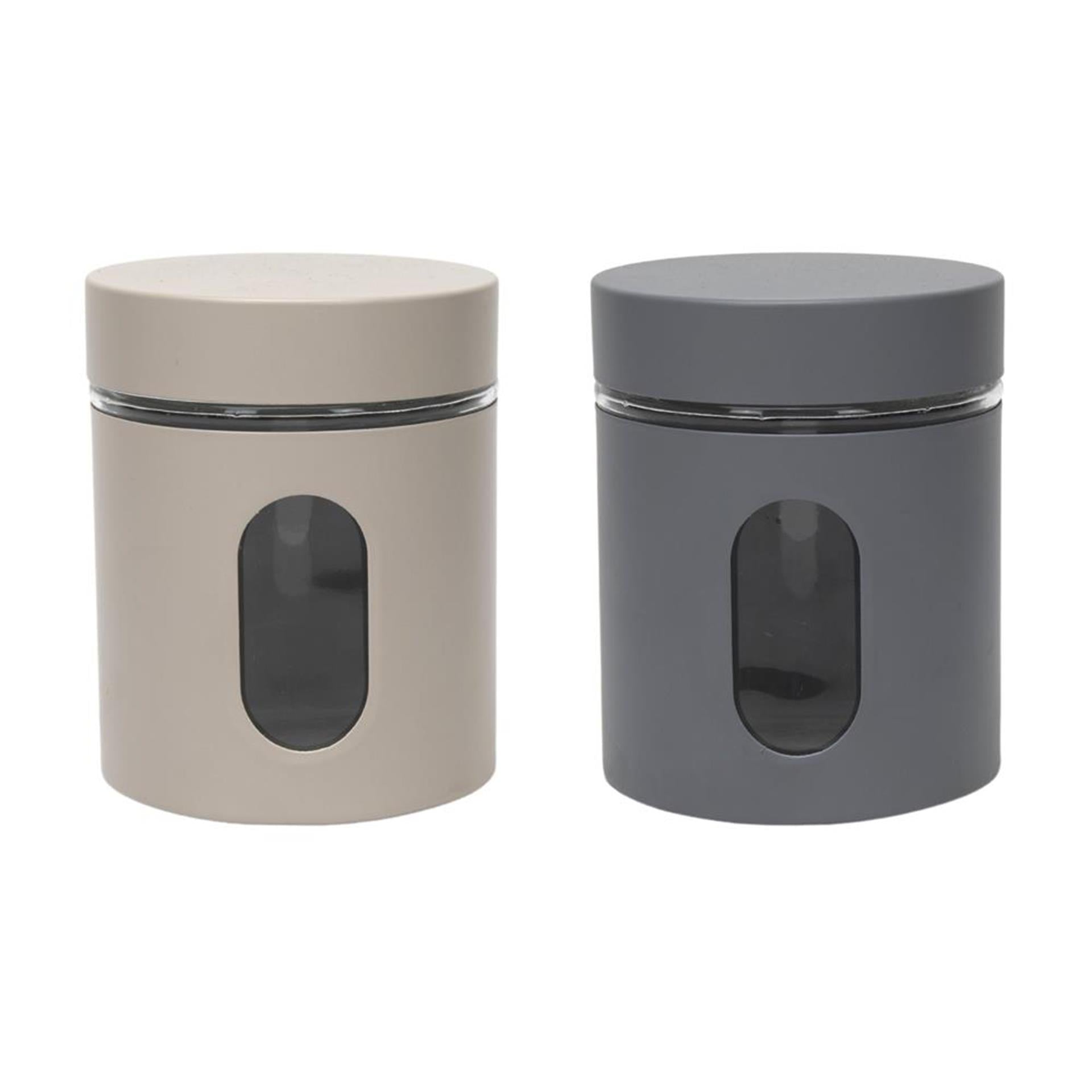 Kitchen tools storage jar sand or gray matt 0.6l