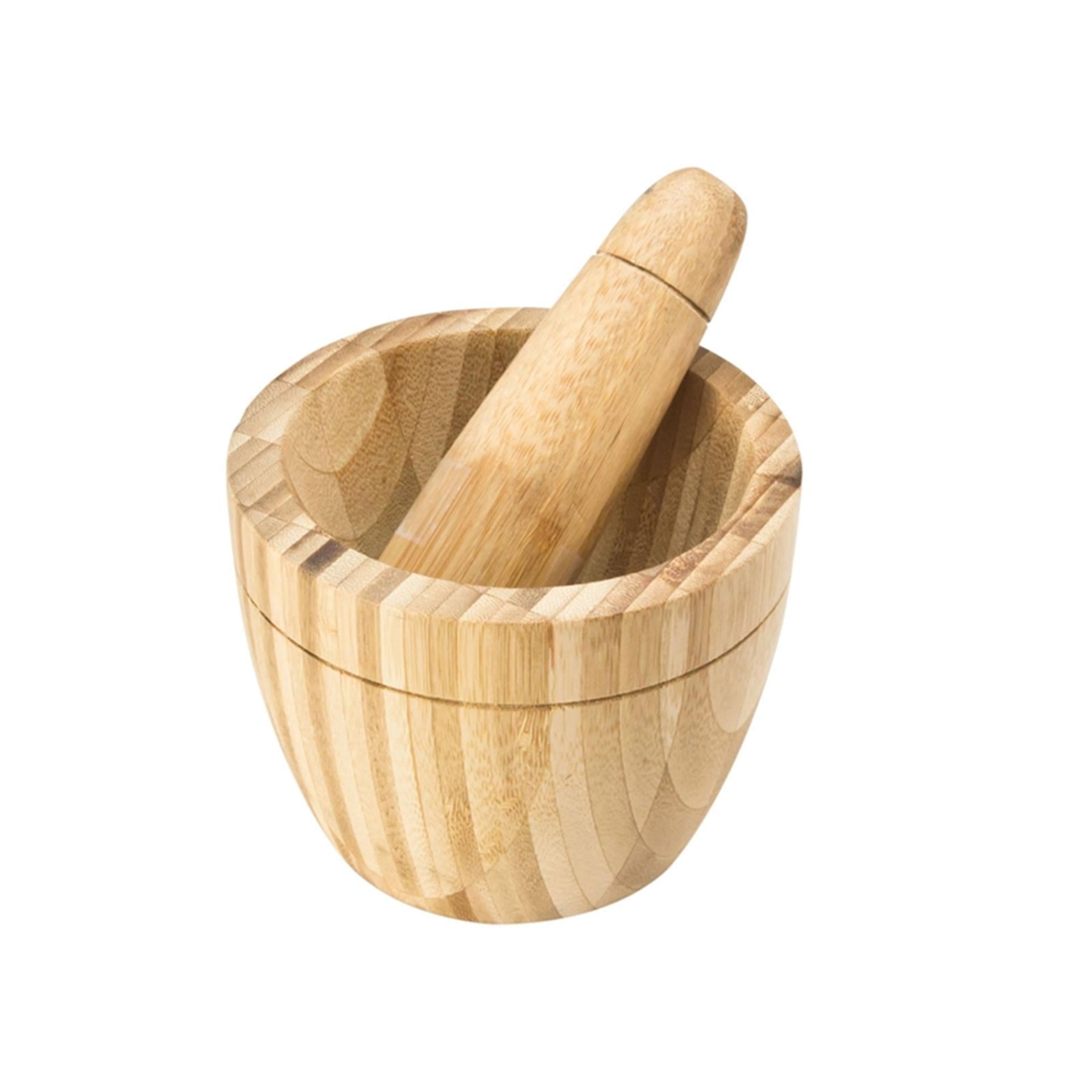 Kitchen tools mortar bamboo 11.5x10cm