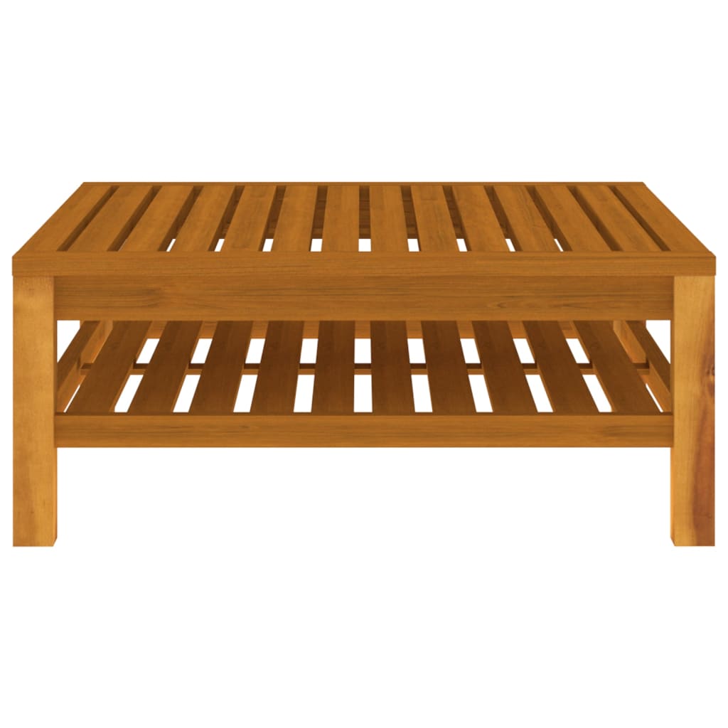 NNEVL 7 Piece Garden Lounge Set with Cream Cushion Solid Acacia Wood