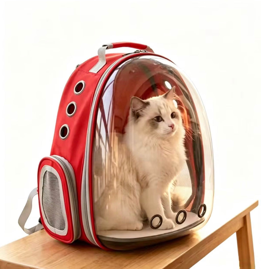 VELORA Transparent Panoramic Pet Backpack — Space Capsule