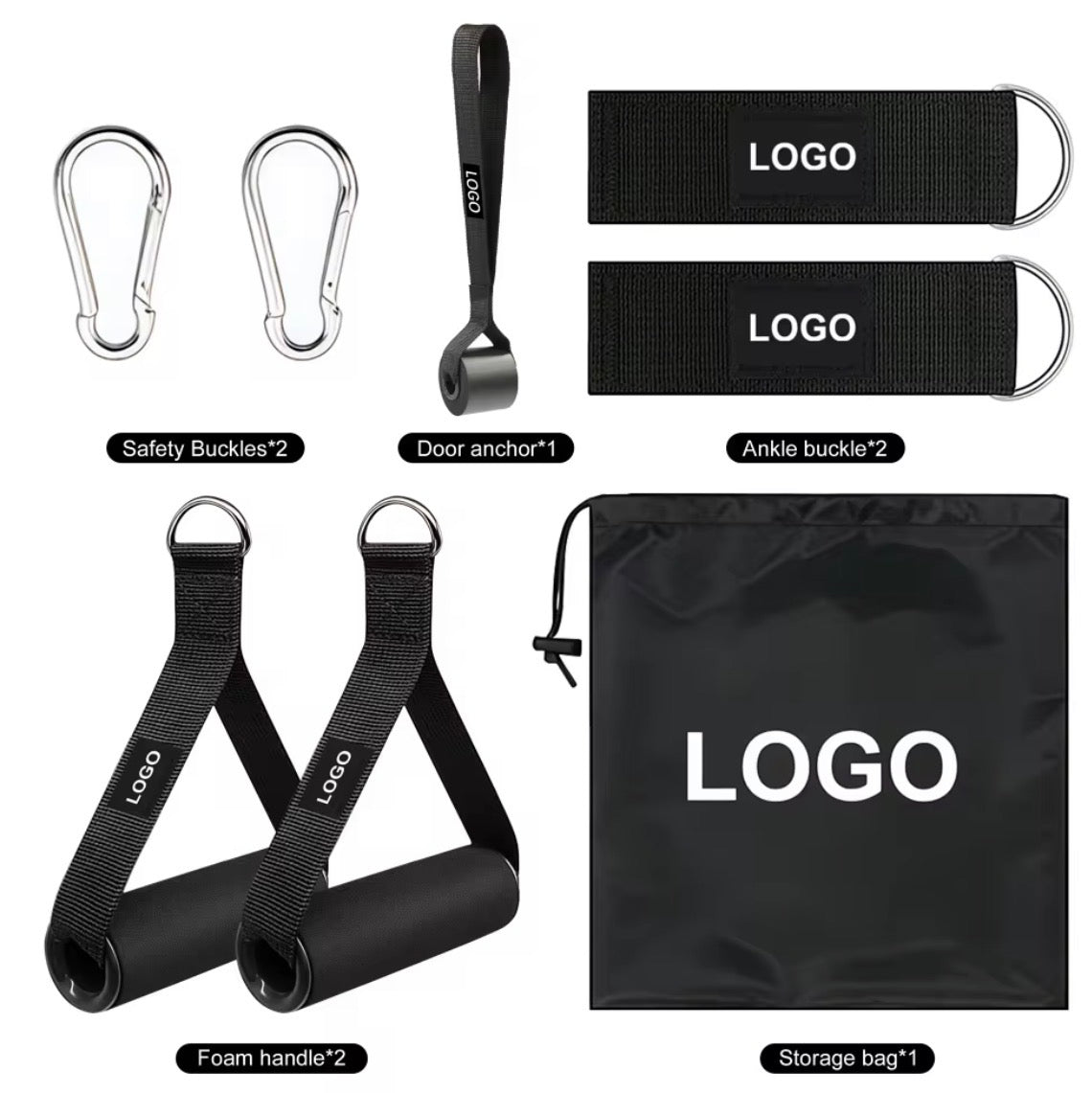 Resistance Band Kit — 8 Levels, Full Body Workout, Handles & Carry Bag