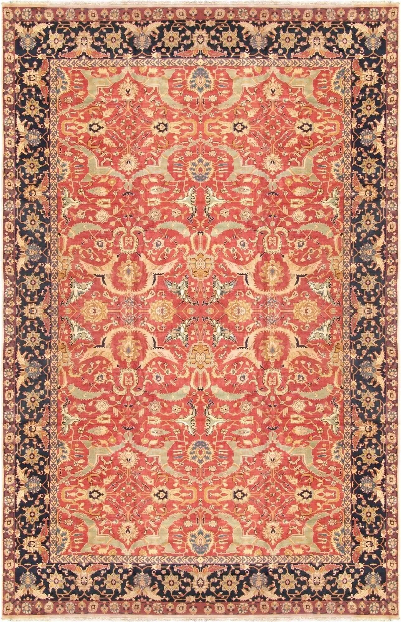Canvello Agra Hand-Knotted Lamb's Wool Oversize Area Rug- 16'X 24'10"