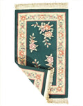 Canvello Genuine Handmade Rug Green Chinese Art Deco Area Rug for Living Room Home Decor Rug - 3' X 5'
