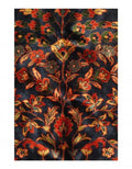 Canvello Navy Blue Persain Hand Knotted Sarouk Design 12' X 18'