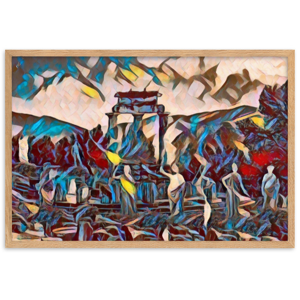 A SUNDAY AT THE ORACLE OF DELPHI Premium Framed Poster